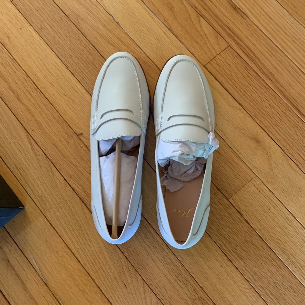Jcrew White Loafers